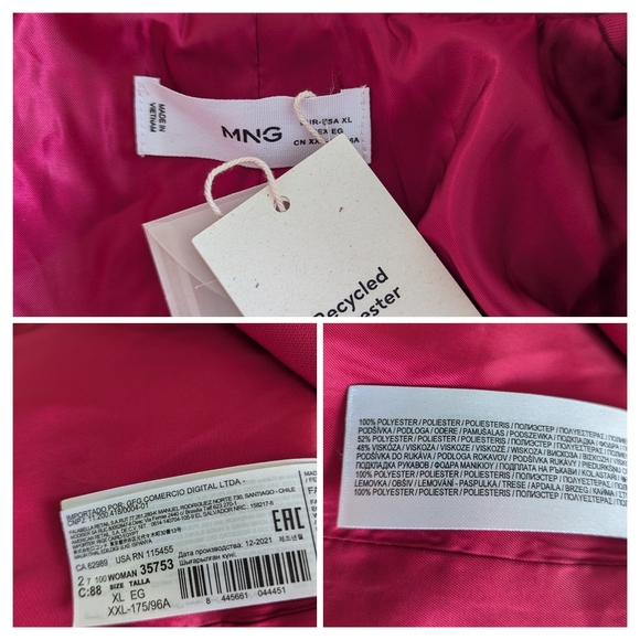 Mango double breasted suit blazer iguana pink - Picture 4 of 10